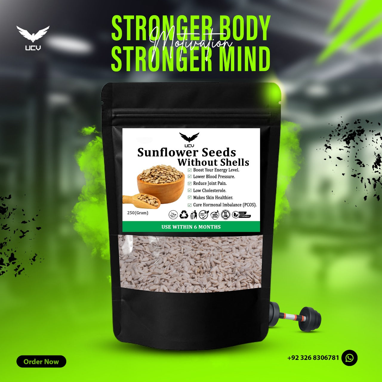 UCV Sunflower Seeds — Shelled, Pure & Naturally Nutritious Superfood 100 GM