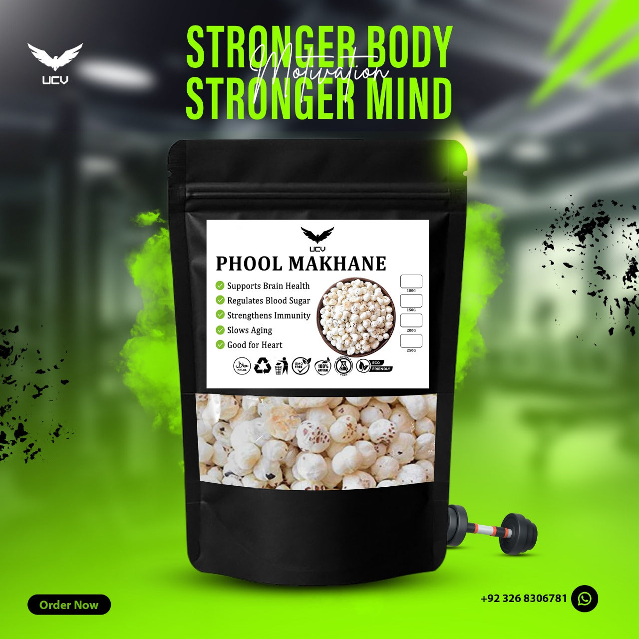 UCV Phool Makhane — Light, Nutritious & Heart-Healthy Super Snack 100 GM