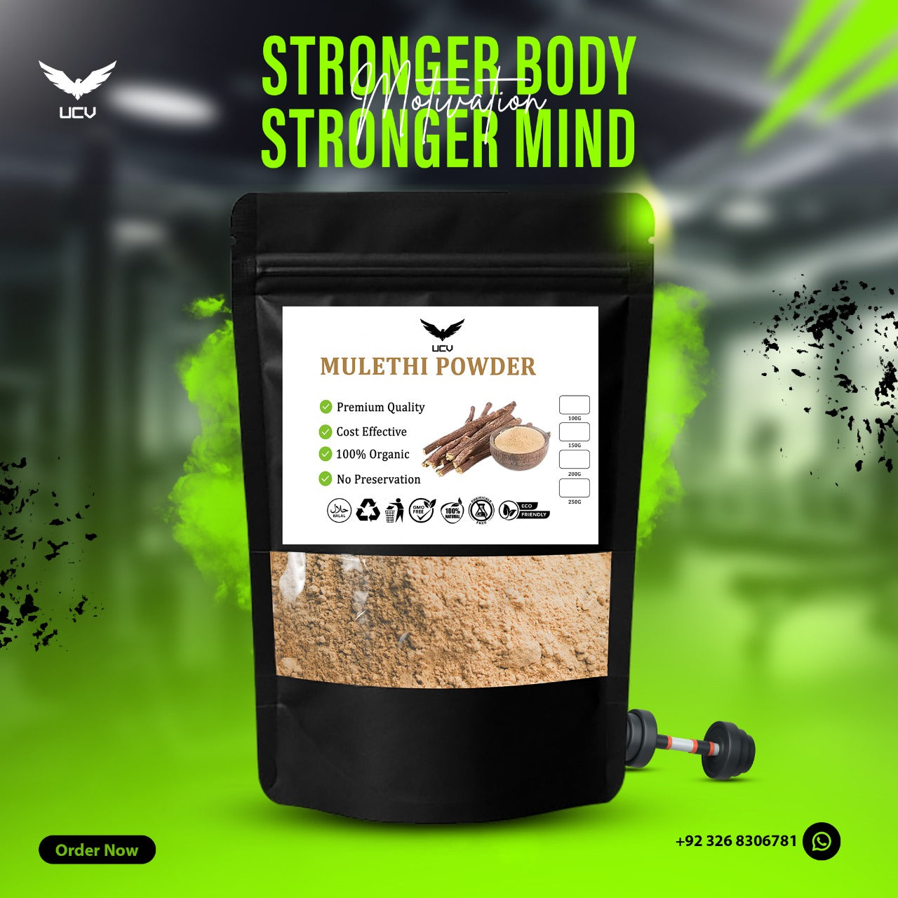 UCV Mulethi Powder — Pure Herbal Remedy for Immunity, Digestion 100 GM