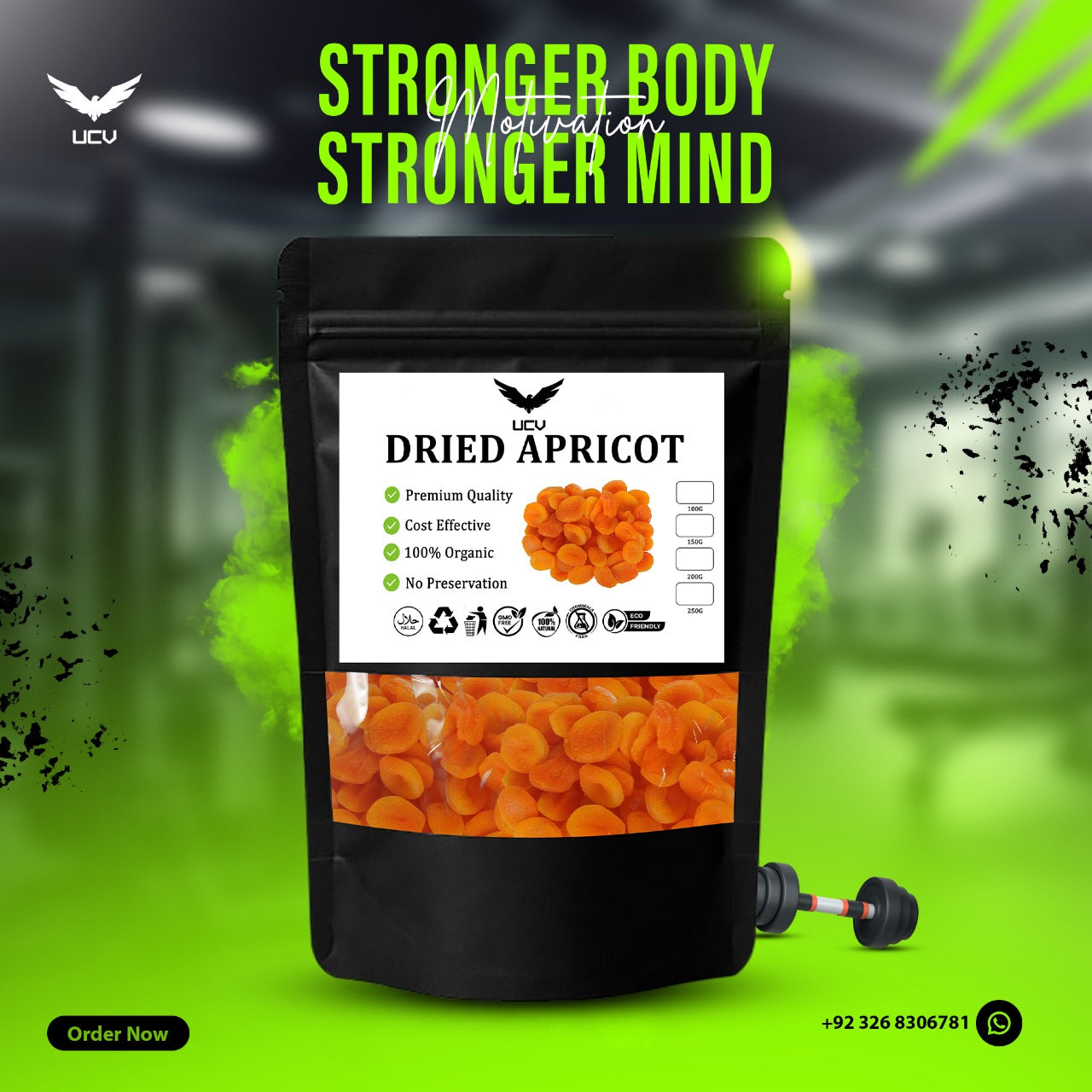 UCV Dried Apricot — Naturally Sweet, Nutrient-Rich & Perfect Healthy Snack 250 GM